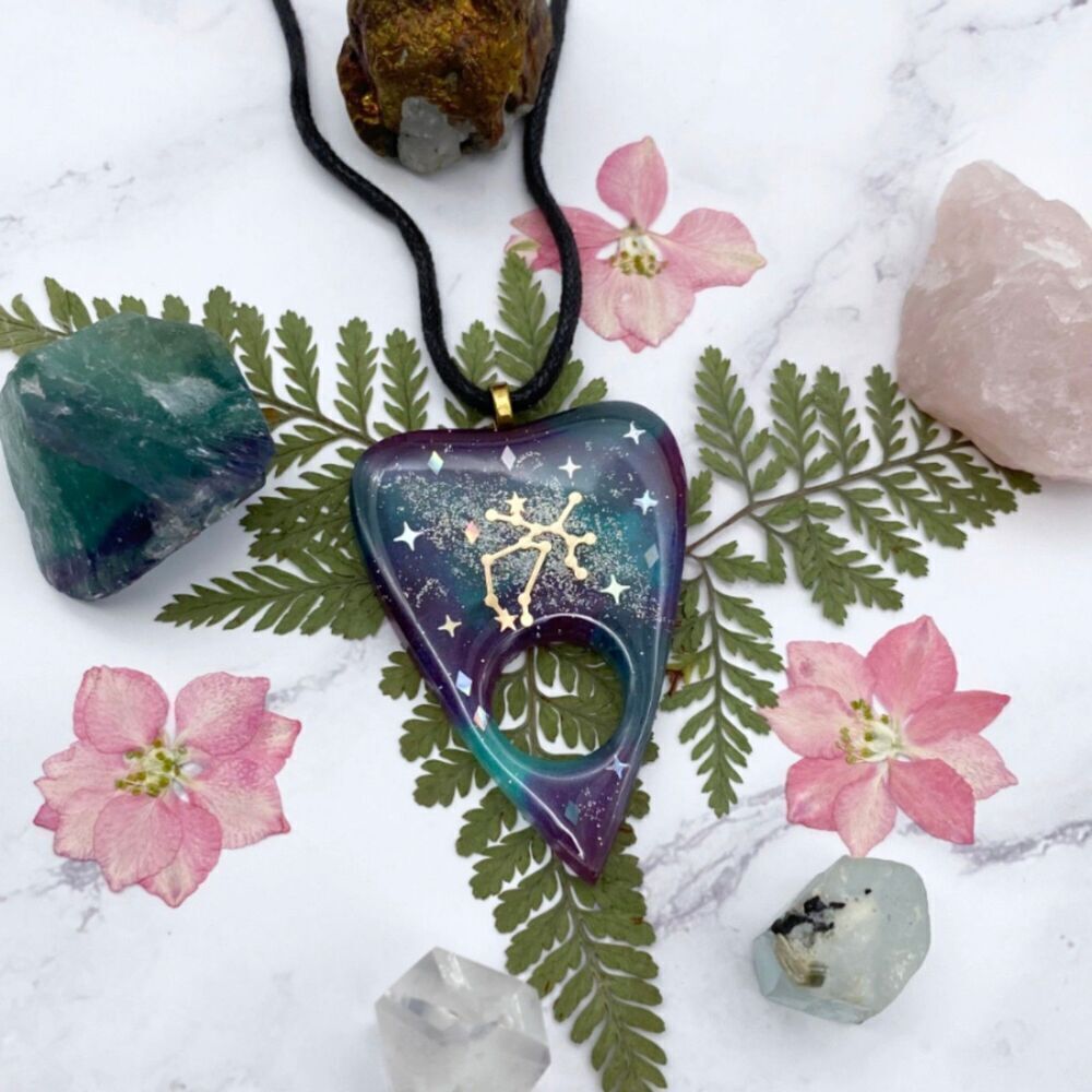 Aquarius Ouija Planchette Necklace